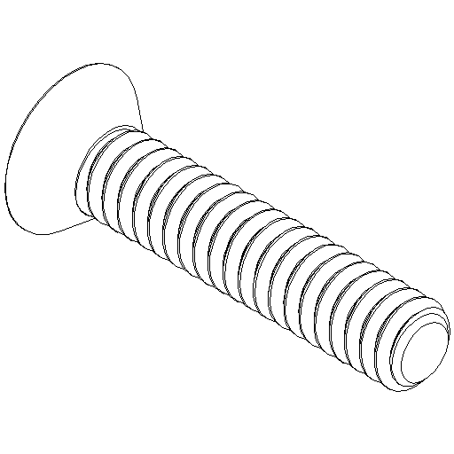 M4x20 Tornillo avellanado con ranura en cruz