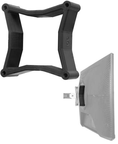 Espaciador VESA 75x75mm - 30mm de distancia - incl. tornillos - compatible con muchos monitores (adaptador Odyssey G5)