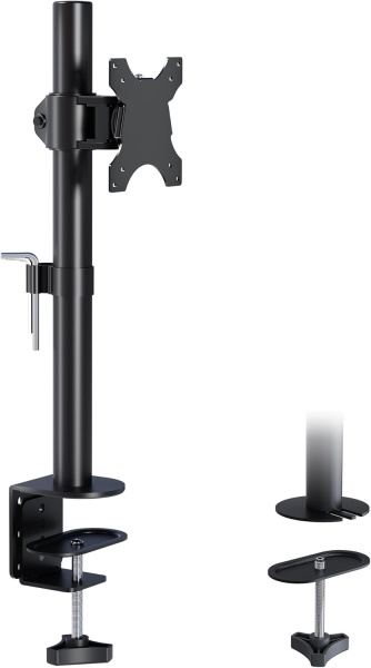 Soporte para monitor BONTEC, soporte de mesa para pantallas de 13 a 34 pulgadas, totalmente móvil, diseño ergonómico, ajuste de altura, para uso en juegos y oficina, soporta hasta 10 kg, compatible con VESA 75/100.