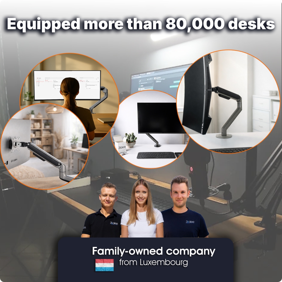 3IDEE Flexi-Lite Brazo de Monitor Individual para Pantallas de 13-32 Pulgadas (Max. 9 kg)