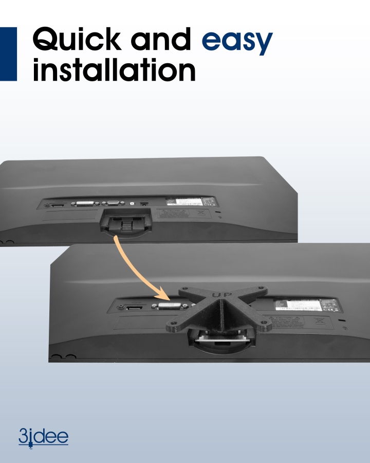 Adaptador VESA compatible con el monitor Acer (G-series: G226HQL, G246HQL, G247HL, G277HL, G277HU // S-series: S200HL, S200HQL, S220HQL, S230HL, S232HL, S242HL)