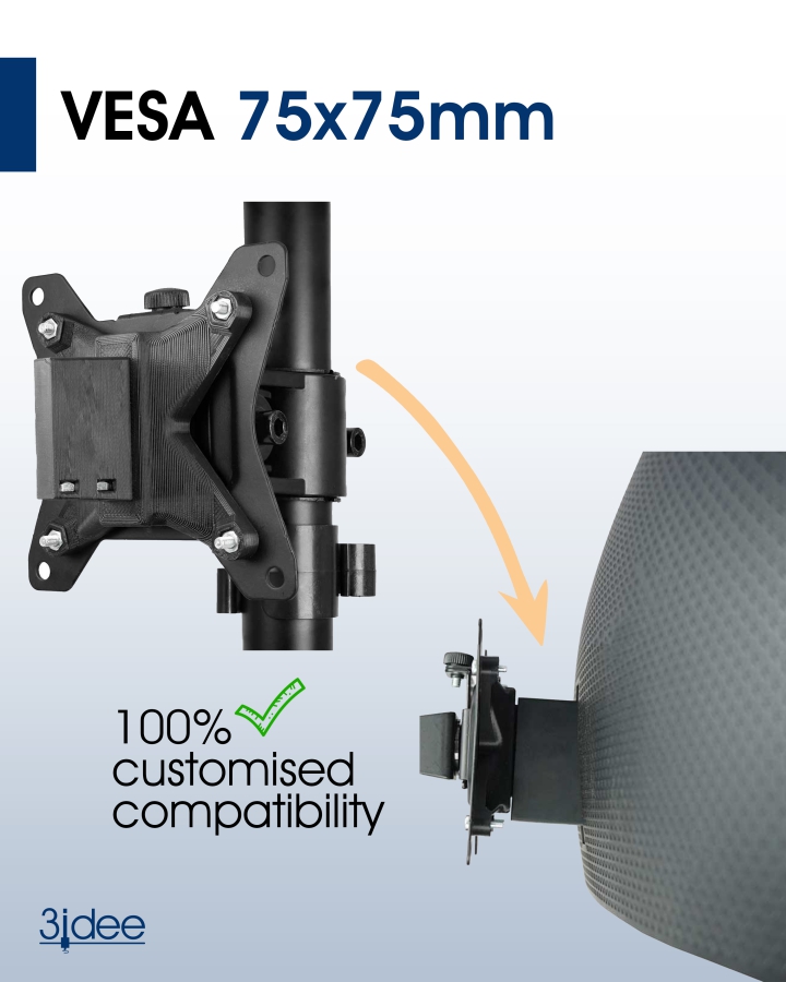 Adaptador VESA compatible con el monitor HP Omen Gaming (X25, X25f) - 75x75mm