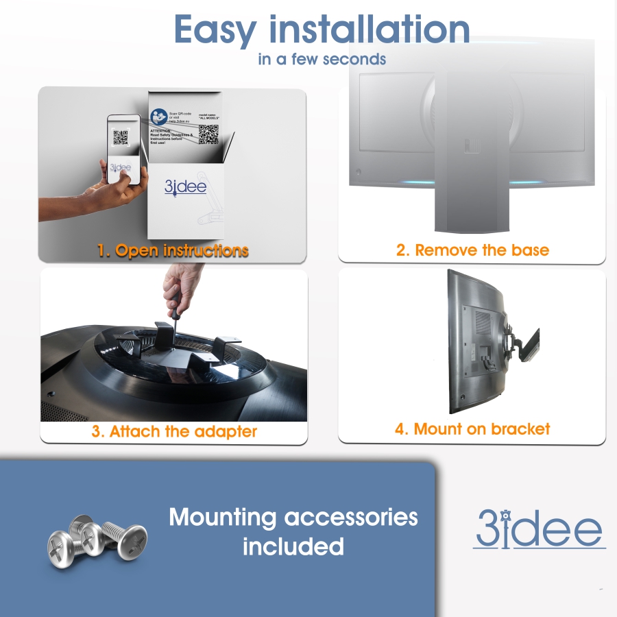 Adaptador VESA compatible con el monitor Samsung Odyssey Ark Gaming (Odyssey ARK 55" / ARK55" Gen2)