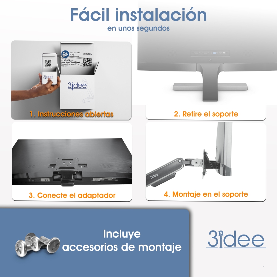 Adaptador VESA compatible con monitor BenQ (EW277HDR)