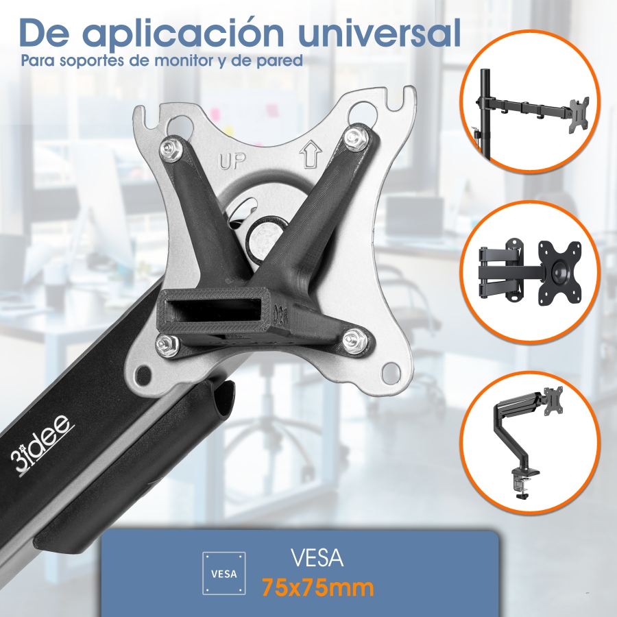 Adaptador VESA compatible con monitor HP (22f, 24f, 27f, 22es, 22ea, 22er, 24es, 24ea, 24er, 27es, 27ea, 27er)