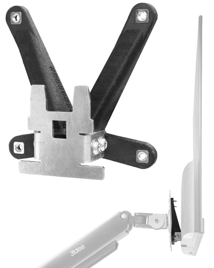 Adaptador VESA compatible con monitor HP (22m, 24m, 27m) - 75x75mm