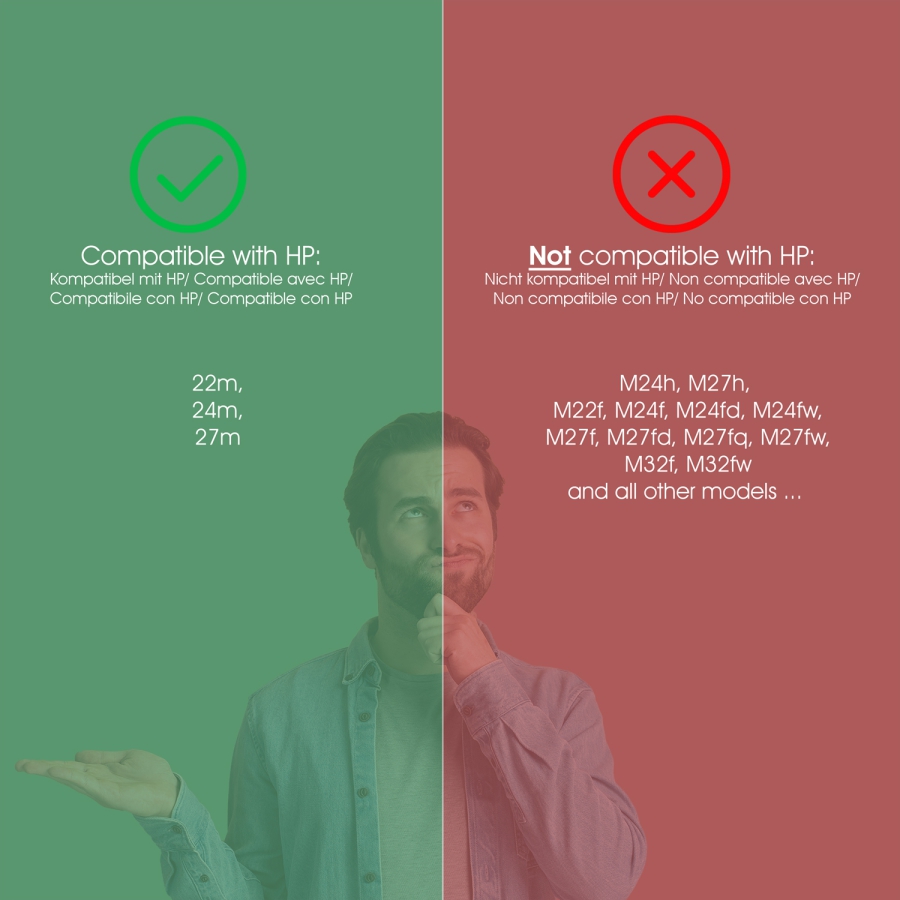 Adaptador VESA compatible con monitor HP (22m, 24m, 27m)