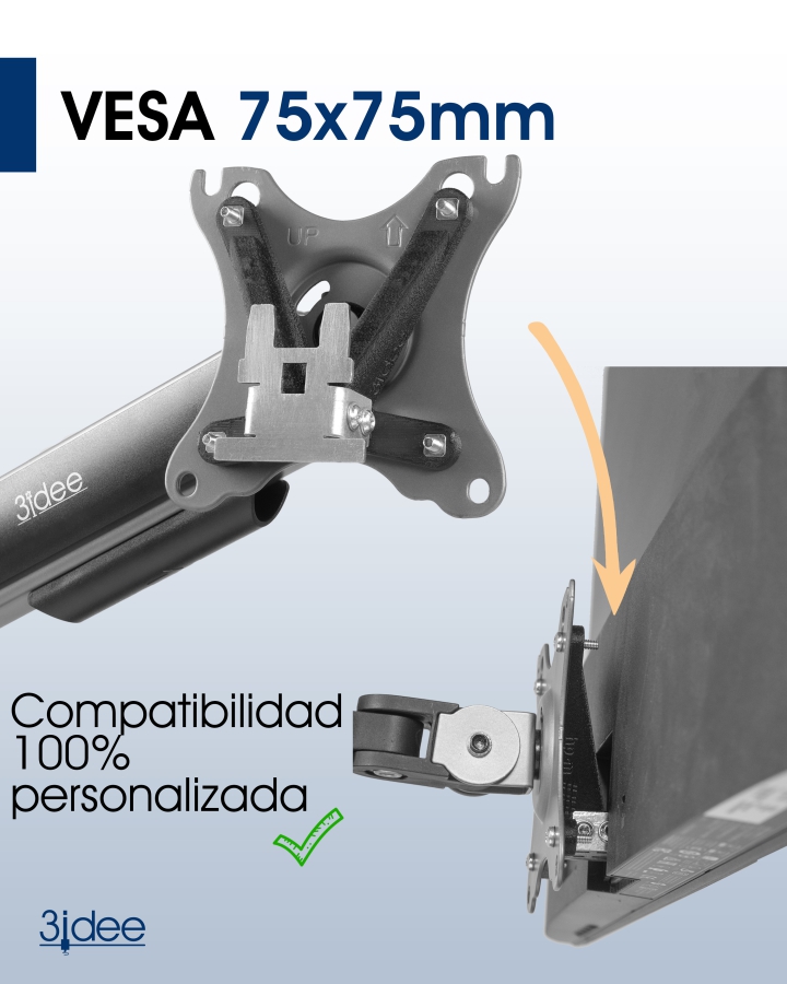 Adaptador VESA compatible con monitor HP (22m, 24m, 27m)