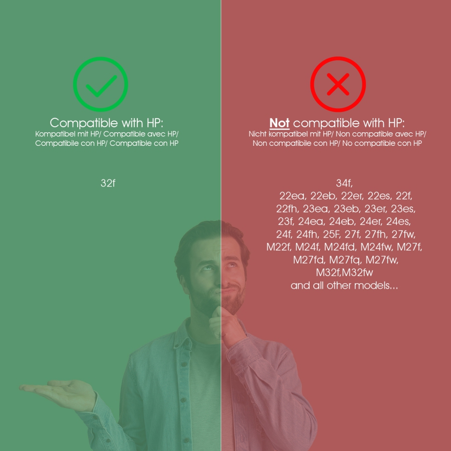 Adaptador VESA compatible con monitor HP (32f)