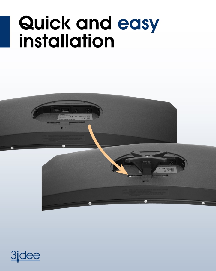 Adaptador VESA compatible con monitor Samsung (U32R590, U32R592, U32R594, LU32R590, UR59C y más) - 75x75mm