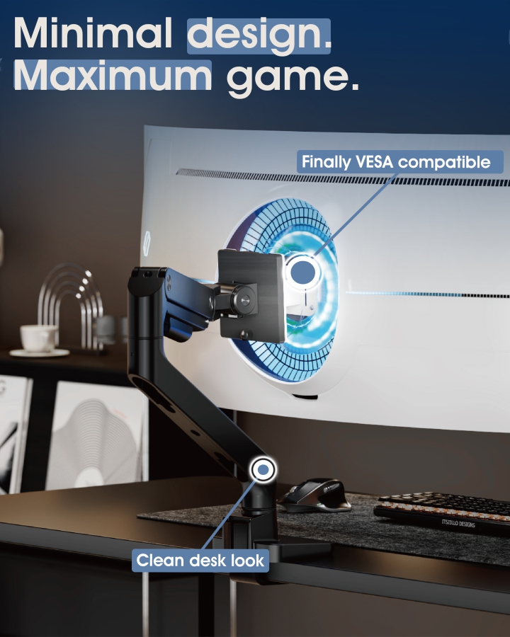 Adaptador VESA compatible con monitor Samsung Odyssey (G9, Neo G9, G8, Neo G8, CRG9, CHG9, CHG90 y más) - 100x100mm