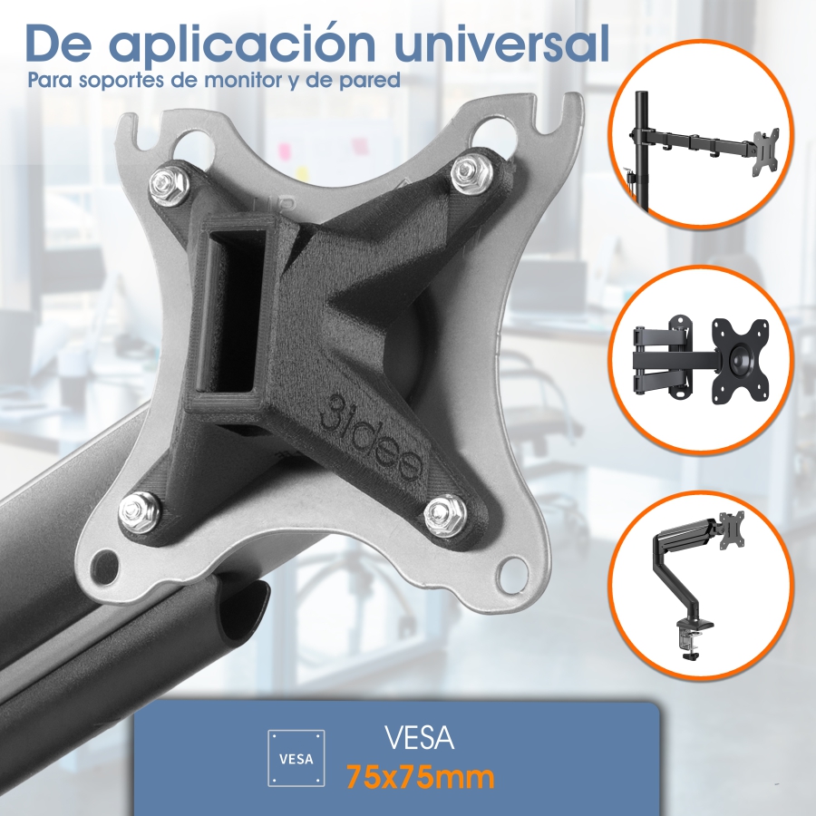 Adaptador VESA para HP Serie 5 PRO y Serie E G5 (524pf, 527pf, 527pq, 524pu, 527pu, E24q, E27q, E32k, etc.)