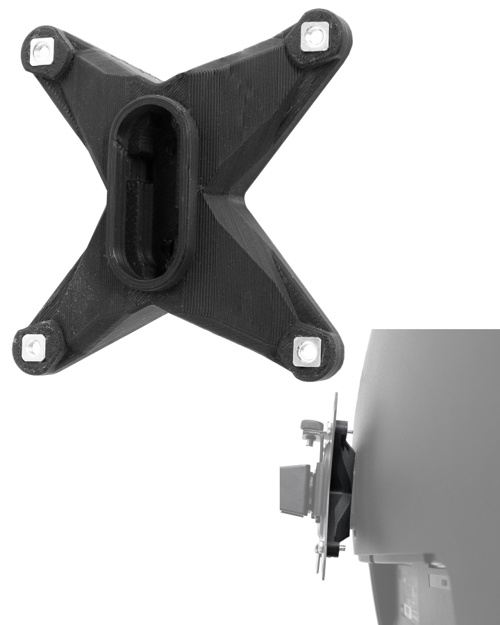 Adaptador VESA para monitor MSI Optix (G24C, G241VC, MAG341CQ y más) - 75x75mm