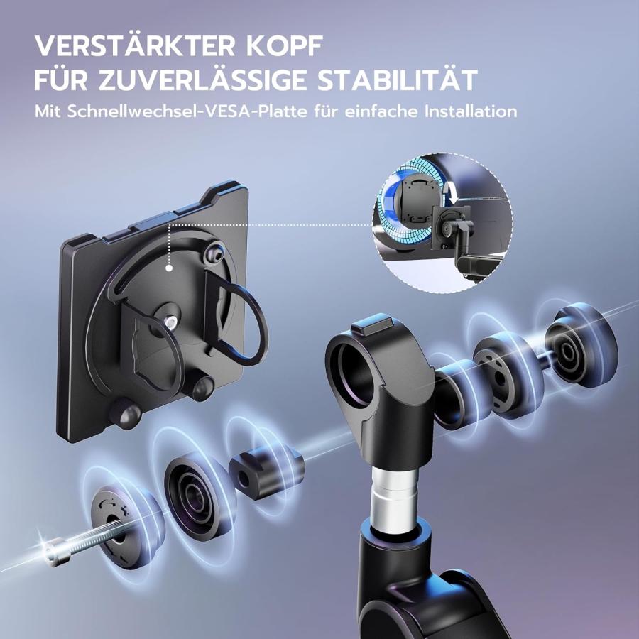 ARES WING Soporte de Pared para Monitor 24-57" (hasta 27 kg) – Resorte de Gas (Brazo de pared Heavy Duty para pantallas Ultrawide y curvas.)