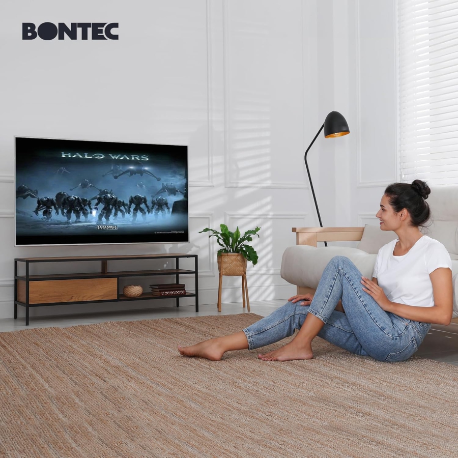 BONTEC Soporte de pared para pantallas de 23-70", hasta 45 kg, distancia a la pared de 80 mm, giratorio, inclinable, orientable