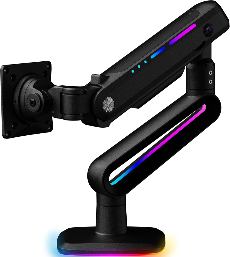 Brazo de monitor RGB Invision Vortex VR200 27–57" | hasta 18 kg (La Actualización Definitiva para Su Battle-Station: Brazo Heavy Duty de hasta 18 kg con Iluminación RGB Inmersiva)