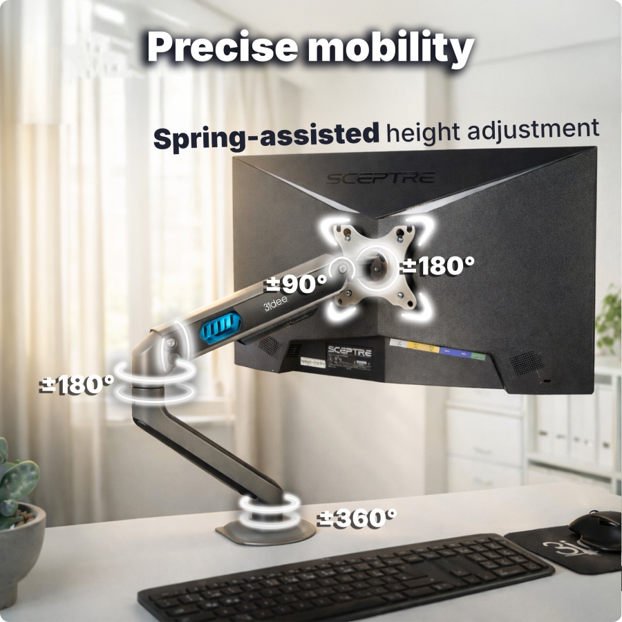 Brazo para monitor 3IDEE Flexi Lite 17–32" | 1–9 kg