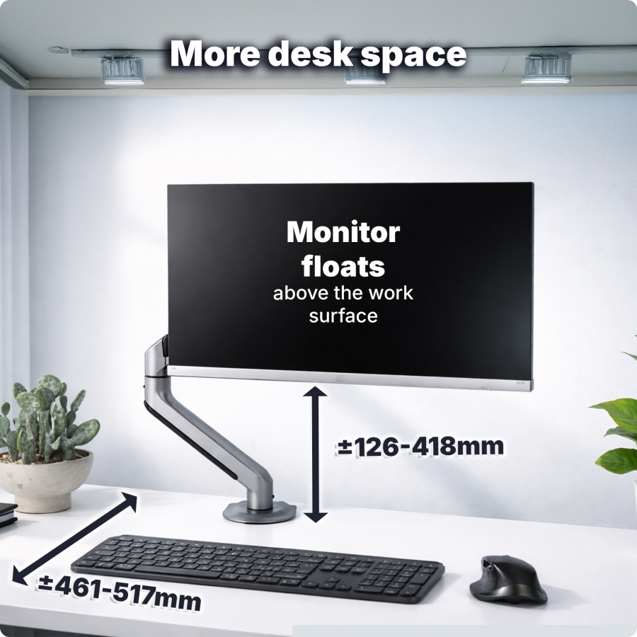Brazo para monitor 3IDEE Flexi Lite 17–32" | 1–9 kg