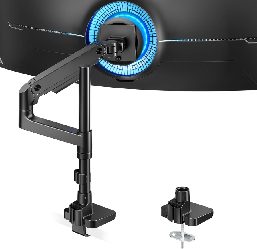Brazo para monitor ARES WING con columna 17–49" | hasta 20 kg (Columna extra alta y carga de 20 kg para pantallas Ultrawide y curvas.)
