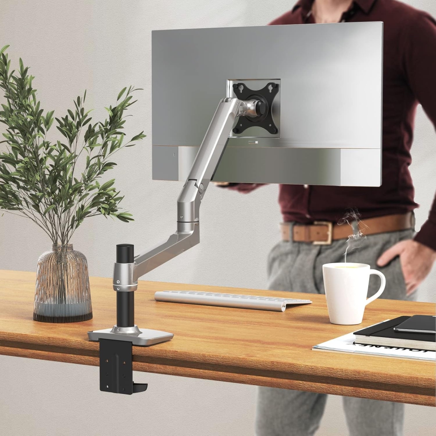Brazo para monitor Ergounion RLAX E6 13–40" | 3–11 kg (Soporte de Brazo Único Premium de Aluminio Brillante)