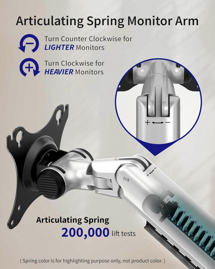 Ergounion Soporte para 3 Monitores (Aluminio) para 13–40 Pulgadas (Soporte de Escritorio Premium para Tres Monitores de hasta 11,3 kg Cada Uno – Con Resorte Mecánico Duradero.)
