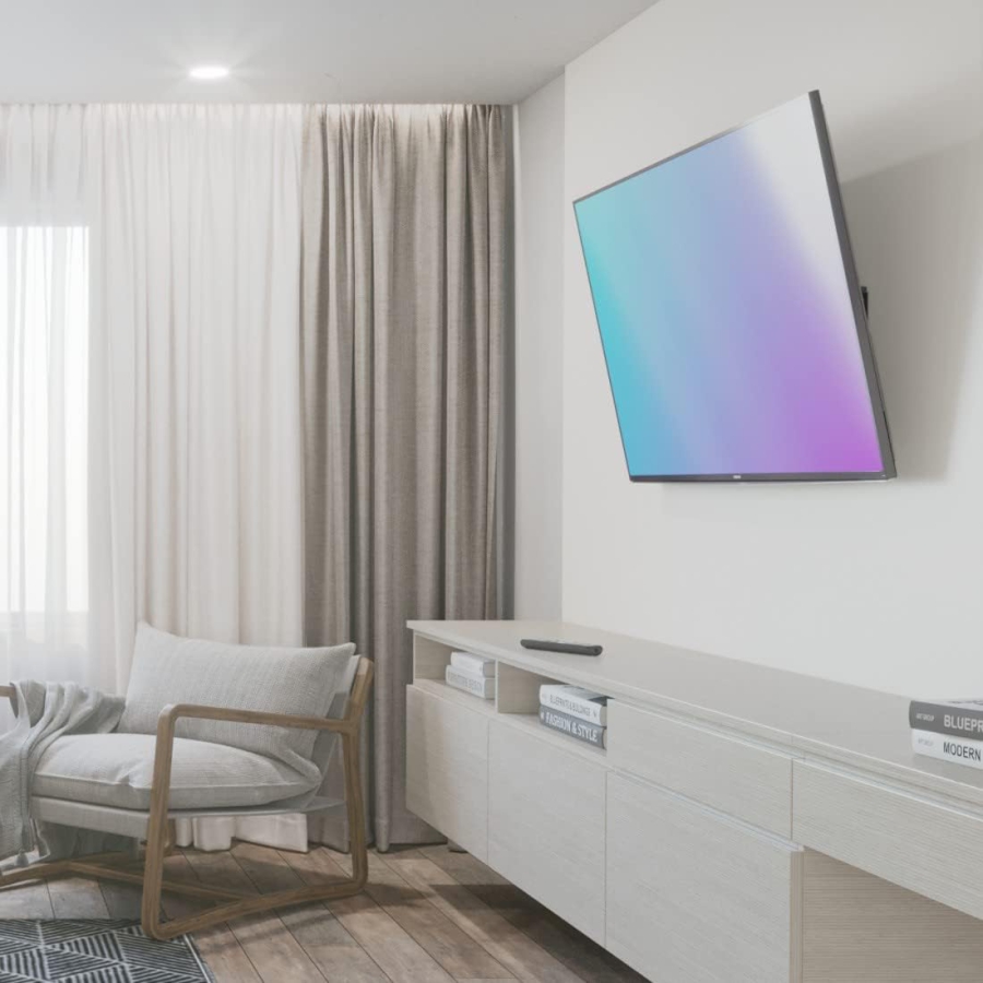 Hama Soporte de Pared TV Inclinable para Televisores de 32-75 Pulgadas (VESA 400x400) (Soporte TV ultraplano (2,4 cm distancia a la pared) – Inclinable de forma continua 10°, carga hasta 35 kg.)