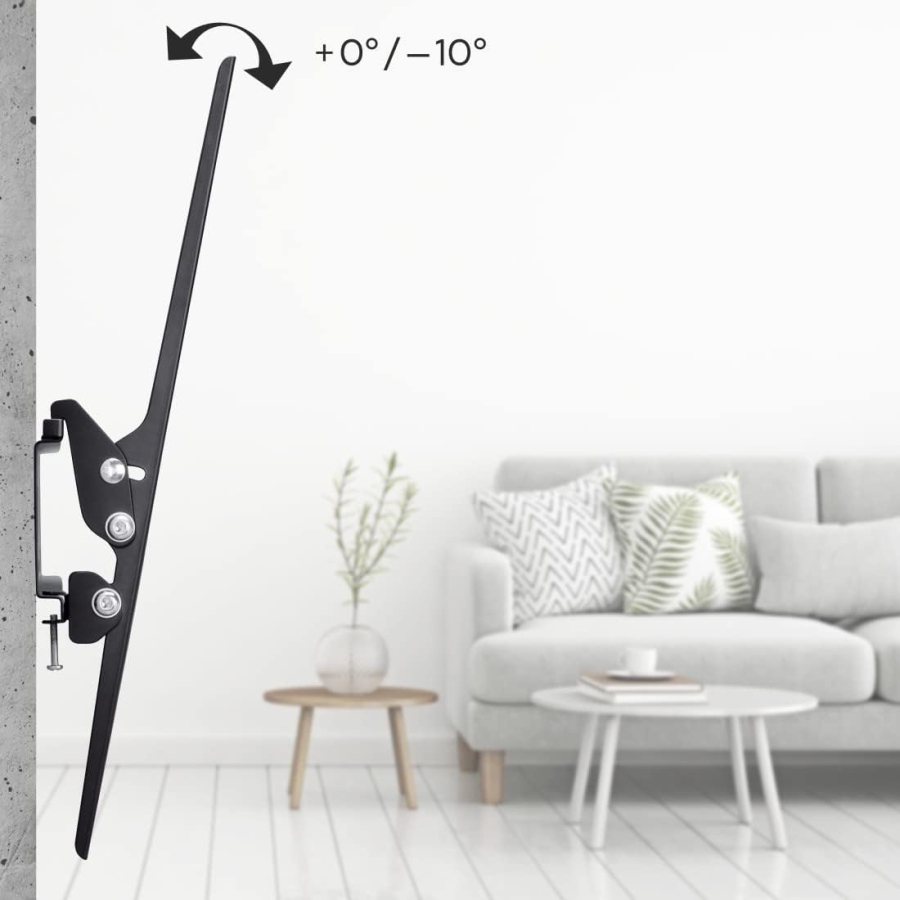 Hama Soporte de Pared TV Inclinable para Televisores de 32-75 Pulgadas (VESA 400x400) (Soporte TV ultraplano (2,4 cm distancia a la pared) – Inclinable de forma continua 10°, carga hasta 35 kg.)