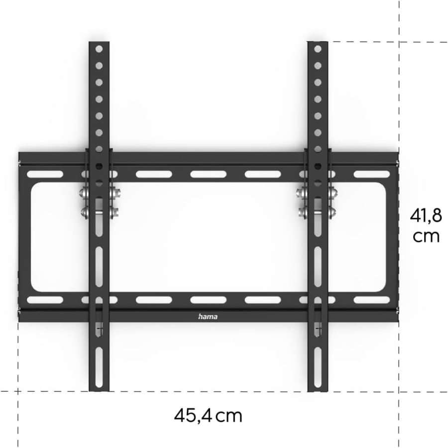 Hama Soporte de Pared TV Inclinable para Televisores de 32-75 Pulgadas (VESA 400x400) (Soporte TV ultraplano (2,4 cm distancia a la pared) – Inclinable de forma continua 10°, carga hasta 35 kg.)