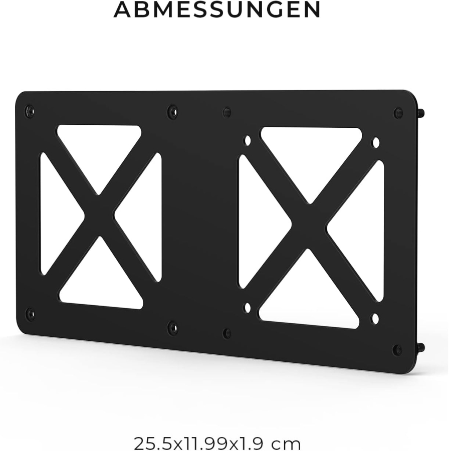 HumanCentric Placa de Extensión VESA para Mini PC Intel NUC (Montaje en Brazo de Monitor) (Placa adaptadora para fijar el NUC detrás del monitor – VESA 75x75 y 100x100 mm.)