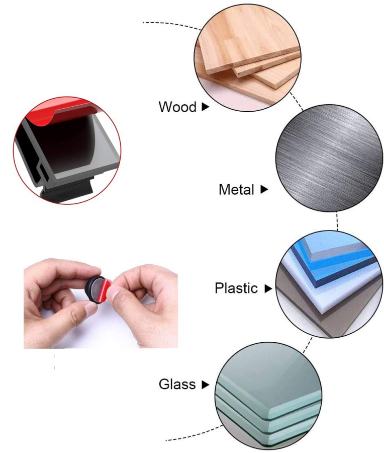 MiuCo Kit de Gestión de Cables para Escritorio (100 Piezas) – El Organizador Definitivo (Set completo con 50 bridas de velcro, 40 clips y 10 soportes de silicona – Autoadhesivo y sin residuos.)