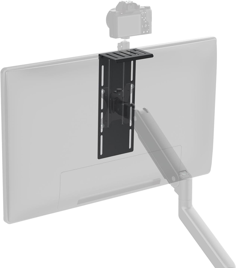 NanoRS RS463 Soporte de Cámara VESA para Monitor y Brazo (100x100 mm) (Soporte ajustable en altura para cámaras y videocámaras hasta 2 kg – Ideal para Streaming y Home Office.)