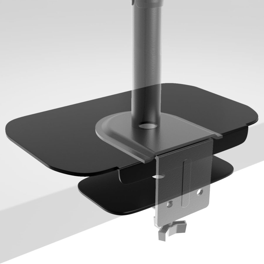 PUTORSEN Placa de Refuerzo para Soporte de Monitor para Tableros Finos y de Vidrio (Acero) (Placa protectora para distribución de peso en brazos de monitor – Apta para fijación por abrazadera y ojal.)