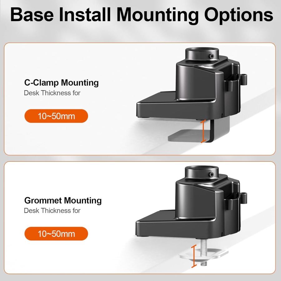 PUTORSEN Soporte de Escritorio para Doble Monitor para Pantallas de 17–35 Pulgadas (Soporte Ergonómico de Resorte de Gas para Dos Monitores de hasta 12 kg Cada Uno)