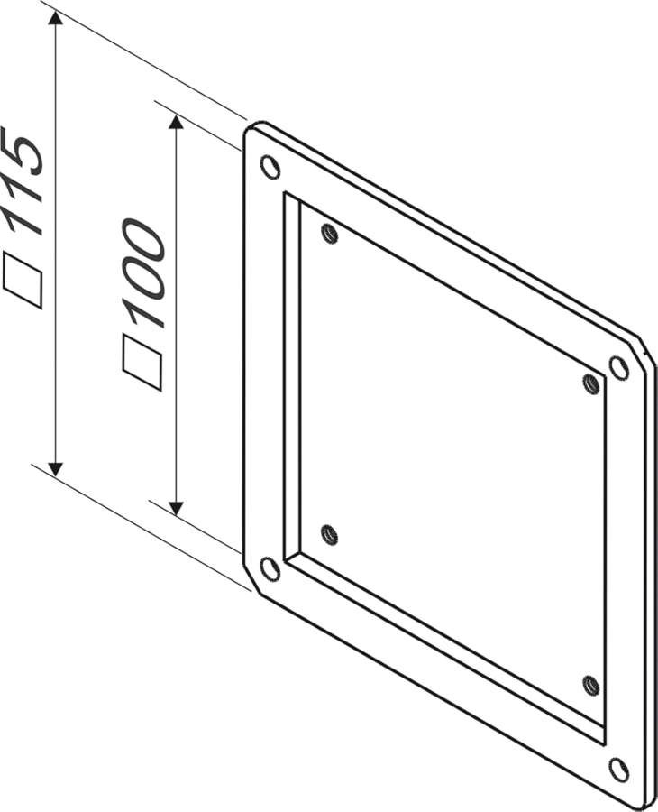 ROLINE Adaptador VESA 75x75 a 100x100 mm – Placa adaptadora para soportes de monitor (Estable extensión de acero para fijar pantallas VESA 100 a brazos VESA 75 – Incl. tornillos y protección contra arañazos)