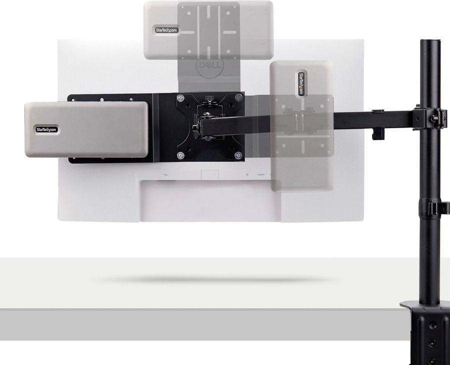 StarTech.com Placa Adaptadora VESA para Mini PC, NUC y Estaciones de Acoplamiento (Montaje ahorrador de espacio en la parte trasera del monitor (VESA 75x75/100x100) – Incluye kit de montaje.)