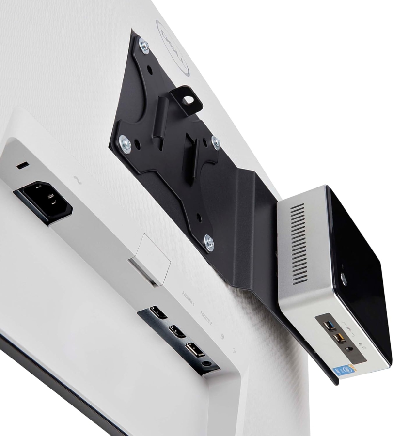 StarTech.com Placa Adaptadora VESA para Mini PC, NUC y Estaciones de Acoplamiento (Montaje ahorrador de espacio en la parte trasera del monitor (VESA 75x75/100x100) – Incluye kit de montaje.)