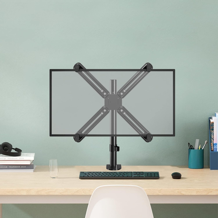 Suptek Adaptador VESA para Monitores No-VESA 13-27" – Soporte de Acero (La solución inteligente para pantallas sin orificios VESA: sujeción segura para cada setup.)
