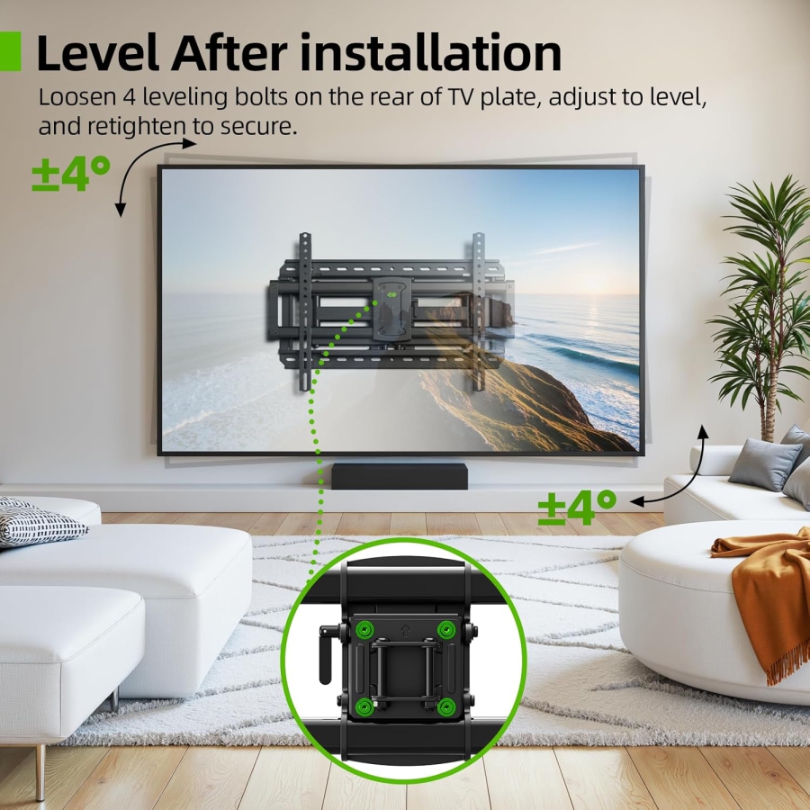 USX-MOUNT Soporte de pared  para pantallas de 37-90", hasta 68 kg de carga pesada