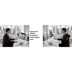 3IDEE Soporte para dos monitores | Para 2 monitores con pantallas de 17"-32" | Altura ajustable - hasta 9 kg por brazo