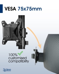 Adaptador VESA compatible con el monitor HP Omen Gaming (X25, X25f) - 75x75mm