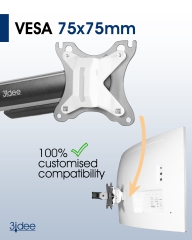 Adaptador VESA compatible con monitor curvo Samsung de 34" (serie CJ79) - 75x75mm