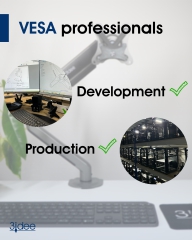 Adaptador VESA compatible con monitor HP (22f, 24f, 27f, 22es, 22ea, 22er, 24es, 24ea, 24er, 27es, 27ea, 27er) - 75x75mm