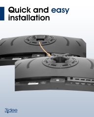 Adaptador VESA compatible con monitor ODYS (Q27, Q27 Pro) - 75x75mm