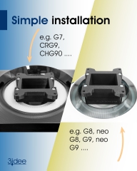Adaptador VESA compatible con monitor Samsung (Odyssey G9, Neo G9, G8, Neo G8, G7) - 75x75mm