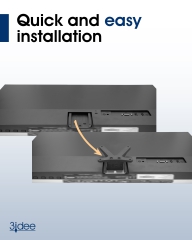 Adaptador VESA compatible con monitores HP (M27h, M24h) - 75x75mm