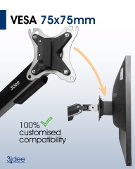 Adaptador VESA para monitor Omen by HP Gaming (27 y X27) - 75x75mm