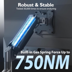 BONTEC Soporte para 1 monitor de 13-32 pulgadas, hasta 9 kg, Totalmente móvil y ajustable