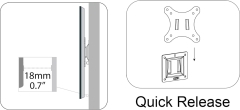 Soporte de pared DIGITUS para monitores LCD/LED de hasta 81 cm (32"), soporte fijo, carga máxima de 18 kg, VESA máximo 100x100.