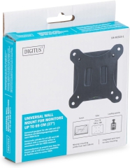Soporte de pared DIGITUS para monitores LCD/LED de hasta 81 cm (32"), soporte fijo, carga máxima de 18 kg, VESA máximo 100x100.